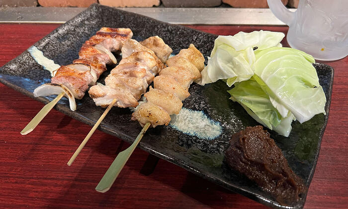 焼き鳥三種盛り
